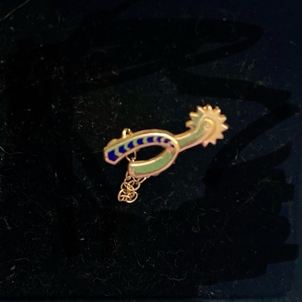 14K Gold Spur Pin